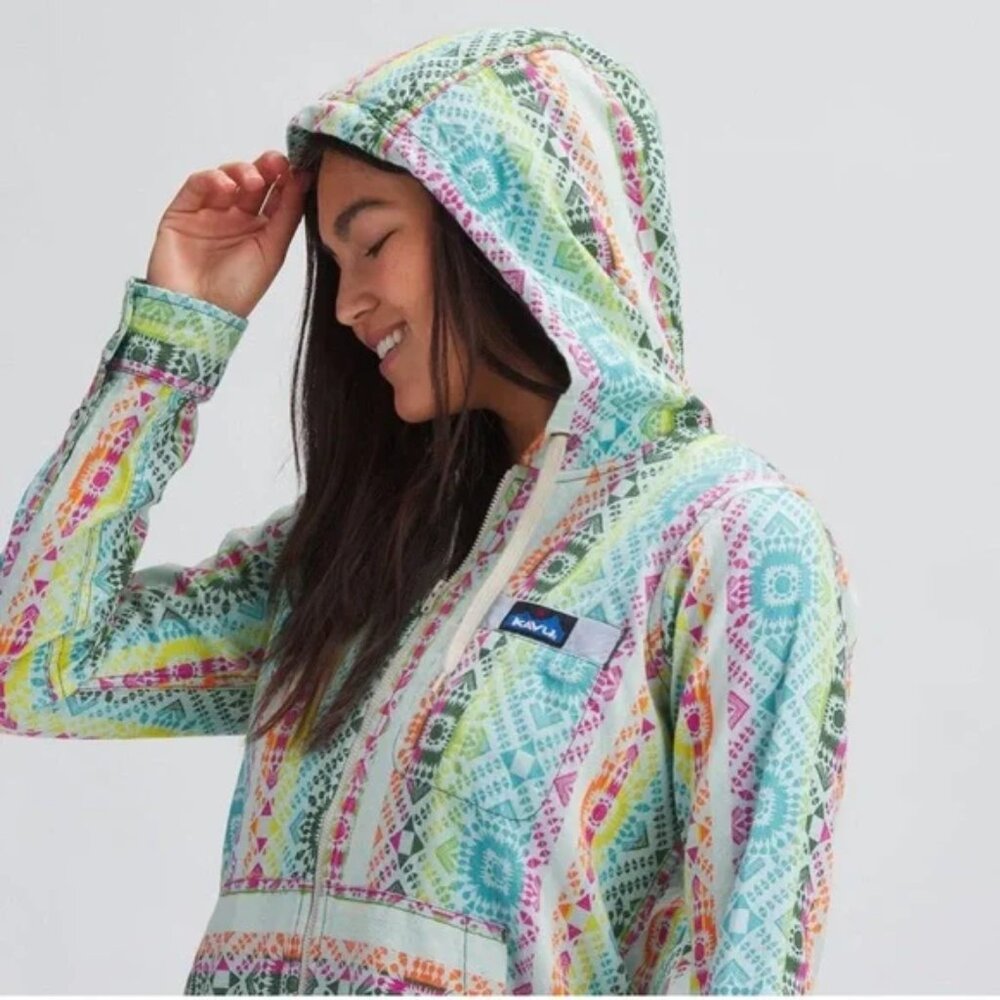 KAVU Saratoga Light-weight Hoodie Summer Love Size M - Picture 9 of 11